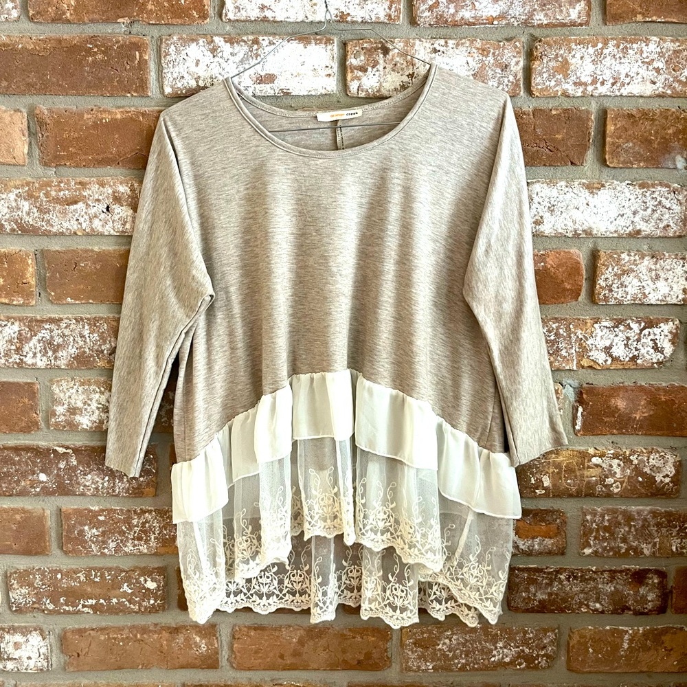 Orange Greek Boho Top /Tunic
